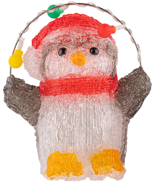 Изображение Светильник 20см на батарейках Купман санта снеговик пингвин Купман Интернэшнл , 1 шт