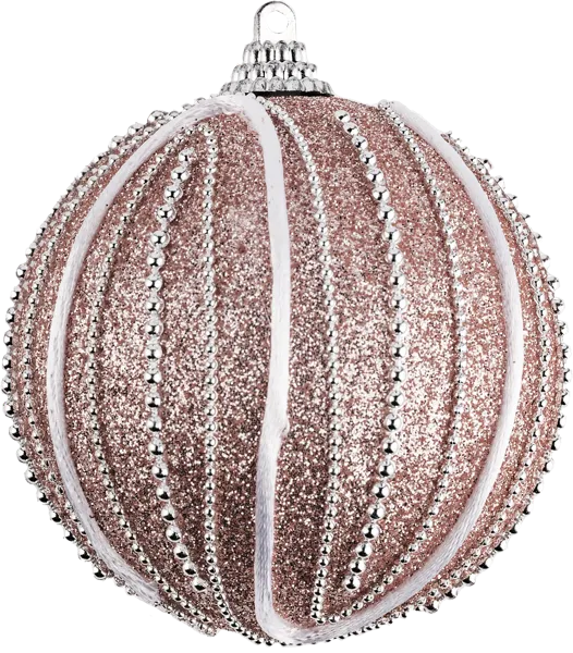 Изображение Шар 8см пластик Купман шар с глиттером розовый Купман Интернэшнл , 1 шт