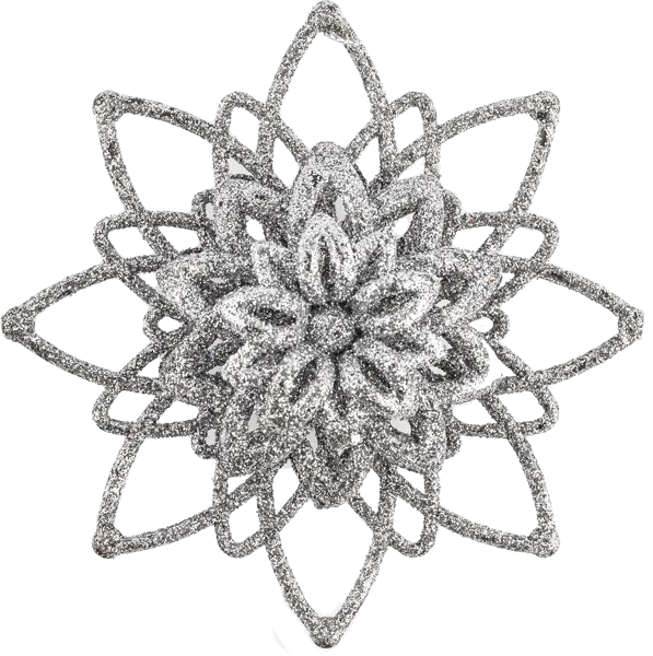 Изображение Елочное украшение 10см Купман снежинка бело-золотая Купман Интернэшнл , 1 шт