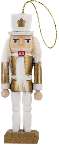 Изображение Елочное украшение 10см дерево Купман щелкунчик золотой Купман Интернэшнл , 1 шт