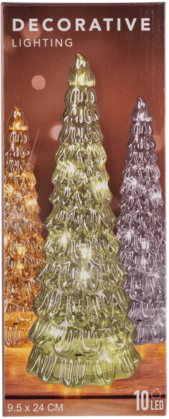 Изображение Светильник 24см на батарейках Купман елка зеленый свет Купман Интернэшнл к/у, 1 шт