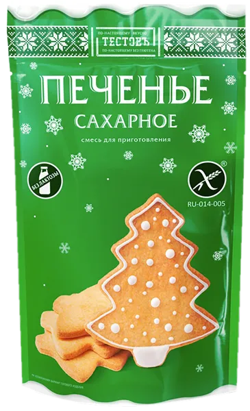 Изображение Смесь для выпечки Тестовъ Без Глютена печенье сахарное Топ Продукт м/у, 200 г
