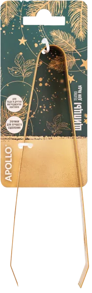 Изображение Щипцы для льда Аполло театро золотые Янцзян Чинен к/у, 1 шт