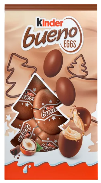 Изображение Конфеты в молочном шоколаде Киндер Буэно Эггс молочно-ореховая начинка Ферреро м/у, 80 г