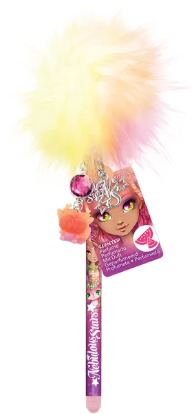 Изображение Ручка черная шариковая Небулус Старс Хазелия арома с помпоном ТвинТим Эдженси , 1 шт