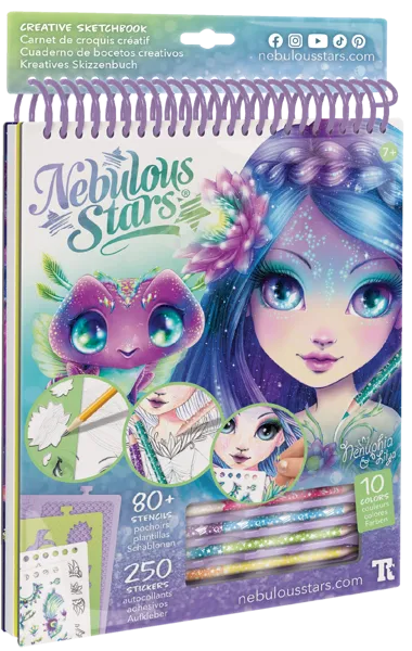 Изображение Раскраска для девочек Небулус Старс Ненуфия + 5 карандашей ТвинТим Эдженси , 1 шт