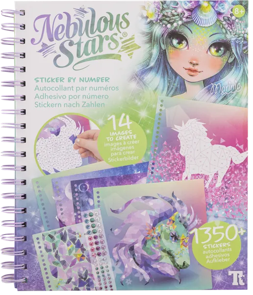 Изображение Блокнот с наклейками Небулус Старс Мариния по номерам ТвинТим Эдженси , 1 шт