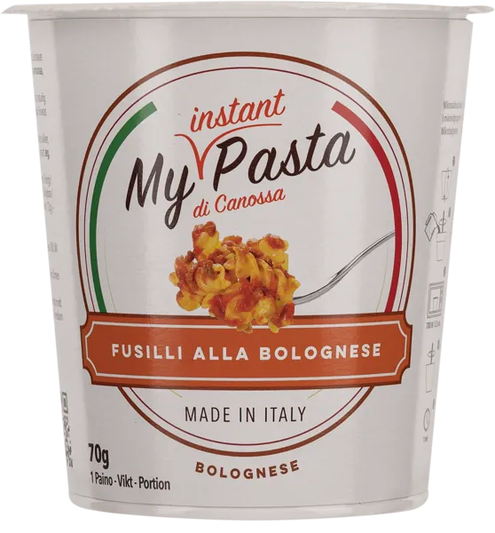 Изображение Паста быстрого приготовления Май Инстант Паста фузилли болоньезе Паста Каниола СРЛ к/у, 70 г