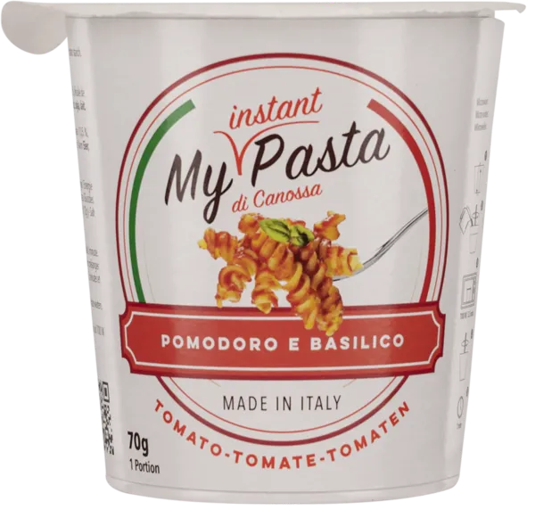 Изображение Паста быстрого приготовления Май Инстант Паста фузилли томат базилик Паста Каниола СРЛ к/у, 70 г