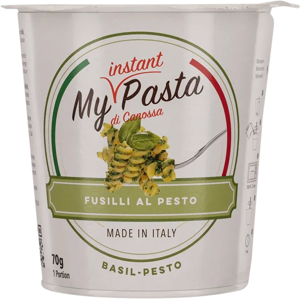 Изображение Паста быстрого приготовления Май Инстант Паста фузилли песто Паста Каниола СРЛ к/у, 70 г