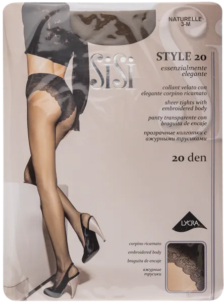 Изображение Колготки 20 ден размер 3 СиСи Стайл Натурелле Единая Европа Элит м/у, 1 шт