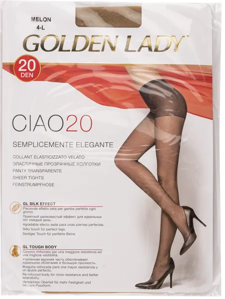 Изображение Колготки 20 ден размер 4 Голден Леди Циао Мелон Единая Европа Элит м/у, 1 шт