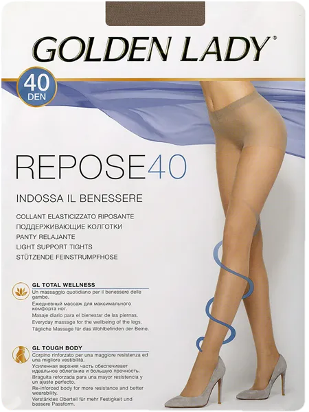 Изображение Колготки 40 ден размер 2 Голден Леди Репосе Мелон Единая Европа Элит м/у, 1 шт