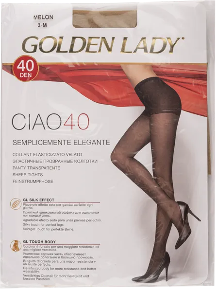 Изображение Колготки 40 ден размер 3 Голден Леди Циао Мелон Единая Европа Элит м/у, 1 шт