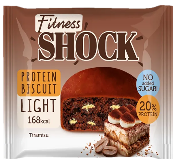 Изображение Бисквит протеиновый Фитнес шок тирамису Фитнес десерты м/у, 40 г