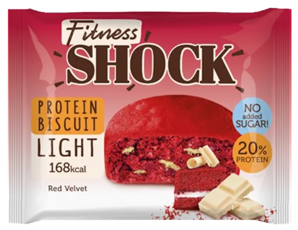 Изображение Бисквит протеиновый Фитнес шок рэд велюр Фитнес десерты м/у, 40 г