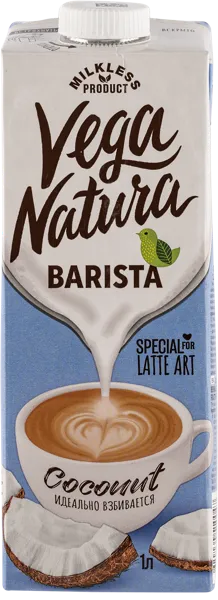 Изображение Напиток кокосовый Вега Натура Бариста Южное т/п, 1 л