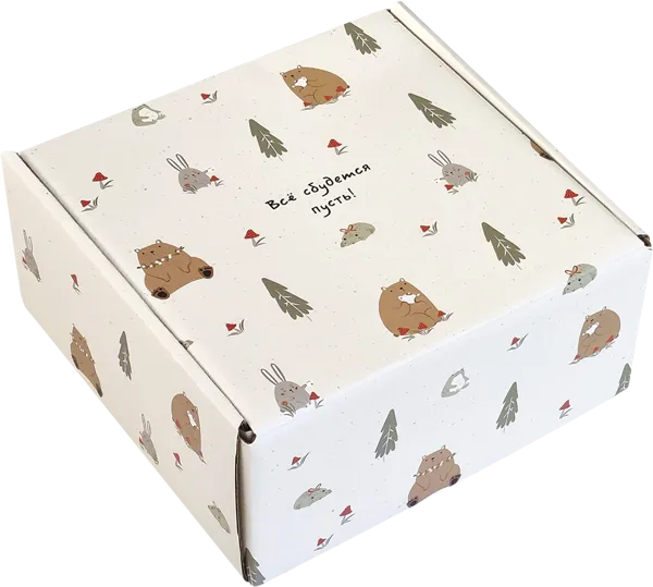 Изображение Коробка 20*20см подарочная Би Смарт форест елочки Вэньчжоу Цзяюань арт , 1 шт