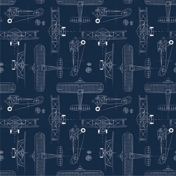 Изображение Бумага 70*100см упаковочная Би Смарт самолеты синяя Созидание м/у, 1 шт