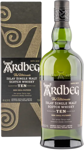 Изображение Виски односолодовый Ардбег айла 10 лет Макдональд Мюир п/у, 0,75 л