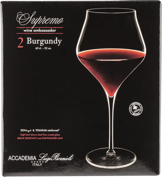 Изображение Бокал 650мл для вина Луиджи Бормиоли супремо Луиджи Бормиоли к/у, 2 шт