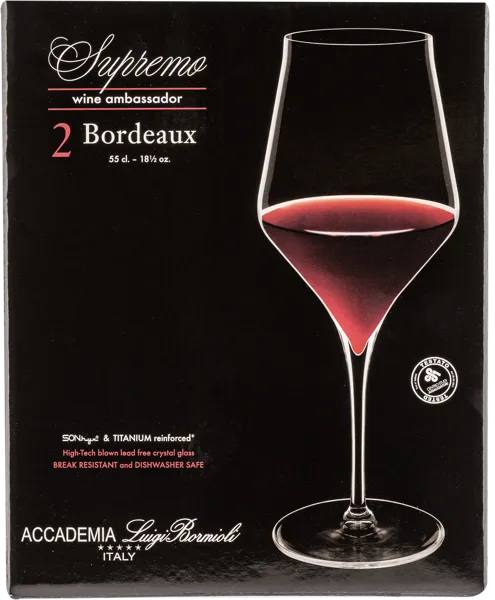 Изображение Бокал 550мл для вина Луиджи Бормиоли супремо Луиджи Бормиоли к/у, 2 шт