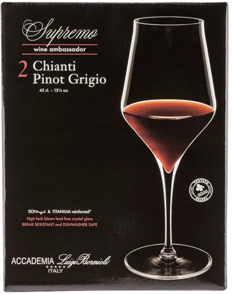 Изображение Бокал 450мл для вина Луиджи Бормиоли супремо Луиджи Бормиоли к/у, 2 шт