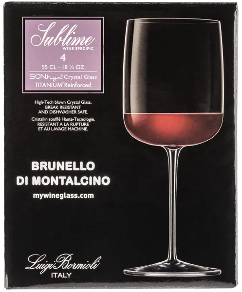 Изображение Бокал 550мл для вина Луиджи Бормиоли сублим Луиджи Бормиоли к/у, 4 шт