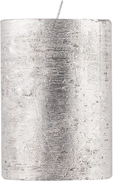 Изображение Cвеча 10см столбик Мельт серебристая Кэндл фэктори , 1 шт