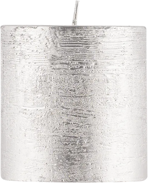 Изображение Cвеча 7,5см столбик Мельт серебристая Кэндл фэктори , 1 шт