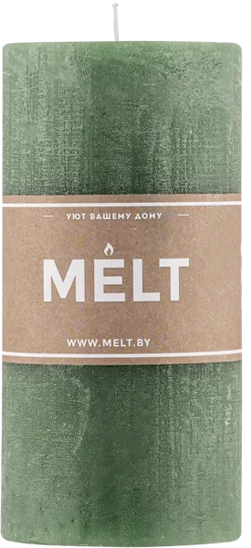 Изображение Cвеча 15см столбик Мельт темно-зеленая Кэндл фэктори , 1 шт