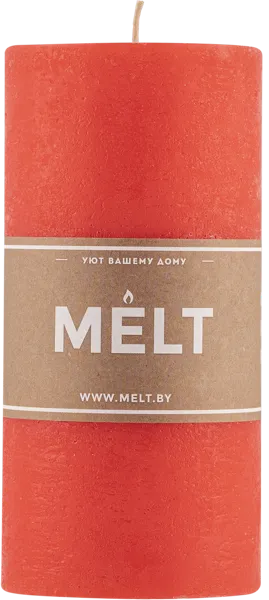 Изображение Cвеча 15см столбик Мельт красная Кэндл фэктори , 1 шт