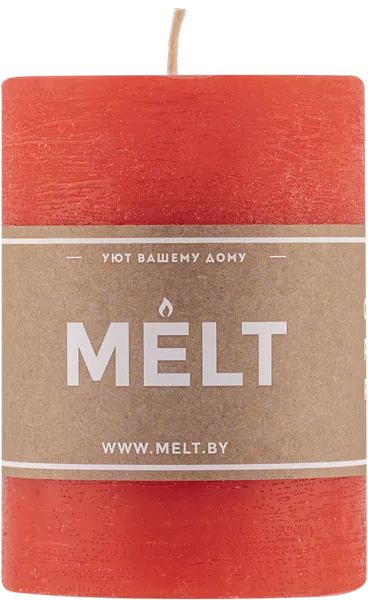 Изображение Cвеча 10см столбик Мельт красная Кэндл фэктори , 1 шт