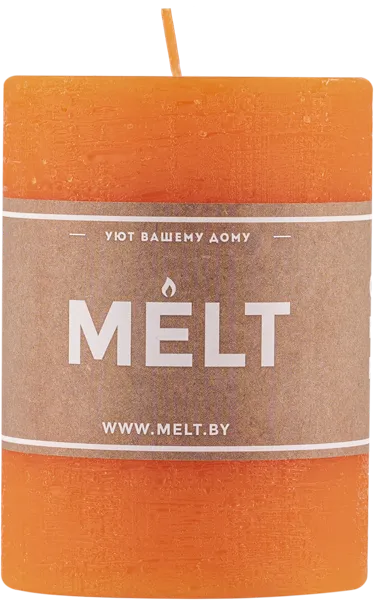 Изображение Cвеча 10см столбик Мельт оранжевая Кэндл фэктори , 1 шт