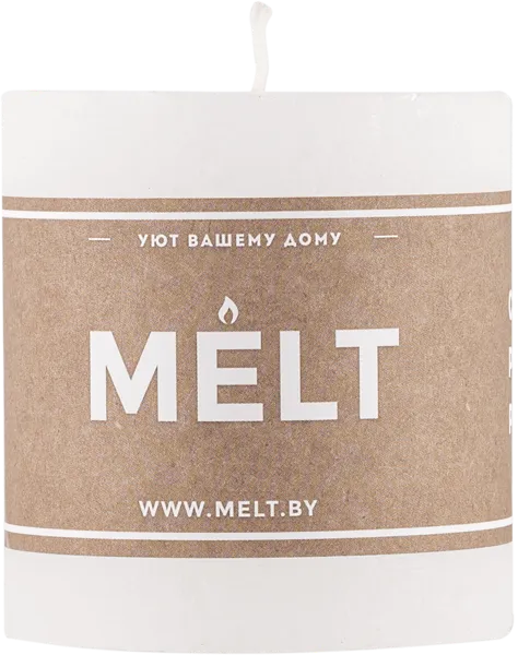 Изображение Cвеча 7,5см столбик Мельт белая Кэндл фэктори , 1 шт