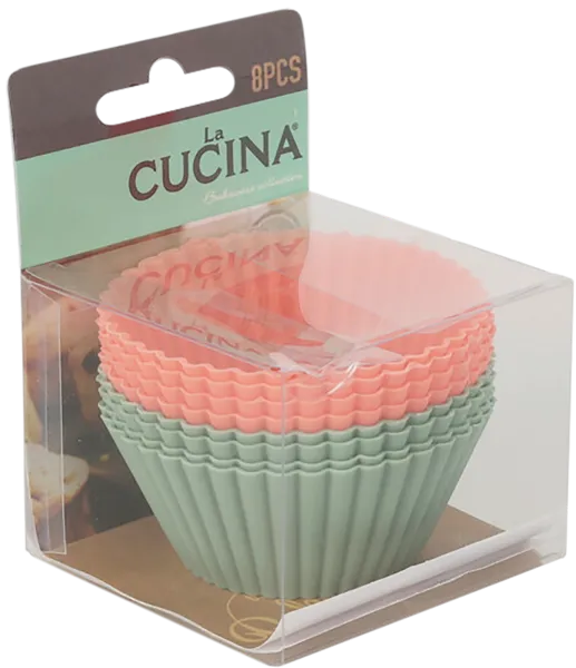 Изображение Форма 7см для кексов Купман цветная силикон Купман Интернэшнл п/у, 8 шт