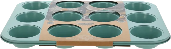 Изображение Форма для 12 кексов Купман голубая стальная Купман Интернэшнл , 1 шт