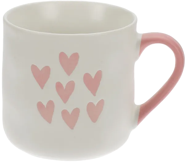 Изображение Кружка 320мл Купман сердечки белая розовая Купман Интернэшнл , 1 шт