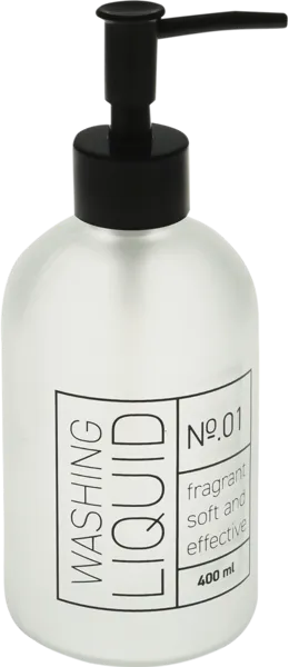 Изображение Дозатор 410мл для мыла Купман белый черный стекло Купман Интернэшнл , 1 шт