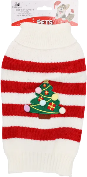 Изображение Свитер 30-35см для питомца Купман новогодний в полоску Купман Интернэшнл , 1 шт