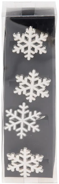 Изображение Кольцо 5см для салфеток Купман серебристые снежинки Купман Интернэшнл к/у, 4 шт