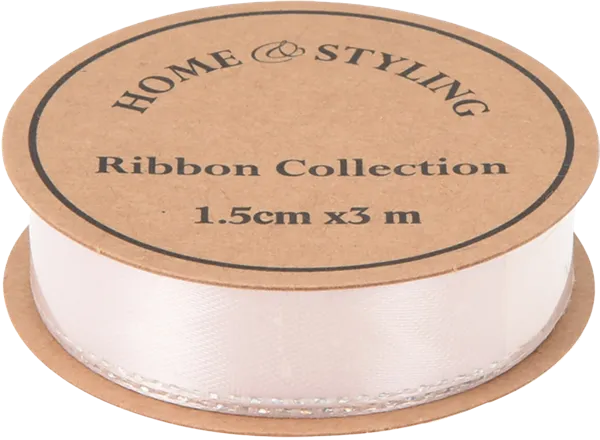 Изображение Лента 3м атласная Купман 1,5см пастельная кремовая Купман Интернэшнл , 1 шт