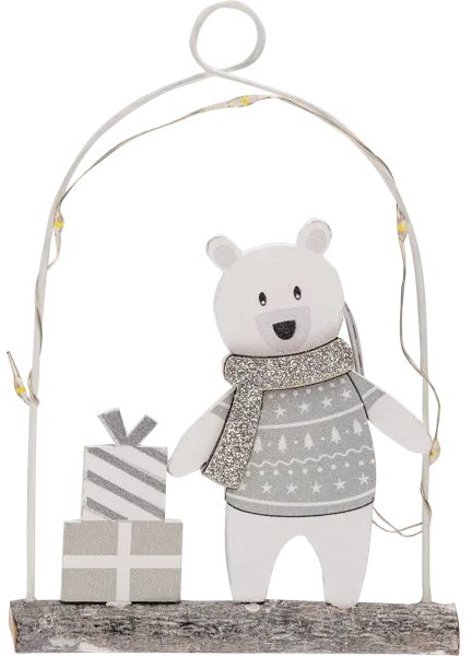 Изображение Подвеска 12см на батарейках Купман мишка на качели Купман Интернэшнл , 1 шт