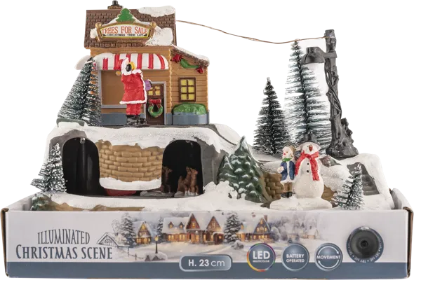 Изображение Светильник 23см на батарейках Купман снежные горы Купман Интернэшнл , 1 шт