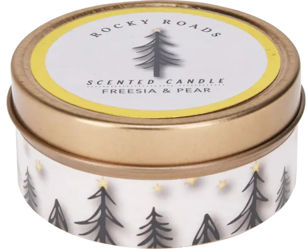 Изображение Свеча 6*3см в банке Купман арома елки черно-белая Купман Интернэшнл , 1 шт