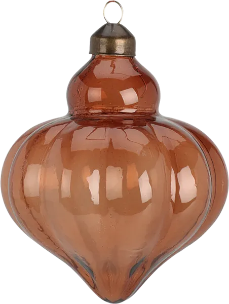Изображение Елочное украшение 12см стекло Купман луковка коричневая Купман Интернэшнл , 1 шт