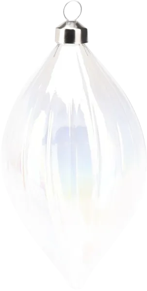 Изображение Елочное украшение 10см стекло Купман капля перламутровая в асс Купман Интернэшнл , 1 шт