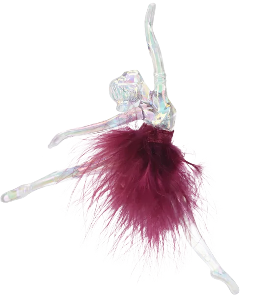 Изображение Подвеска 15см пластик Купман балерина в юбке из перьев Купман Интернэшнл , 1 шт