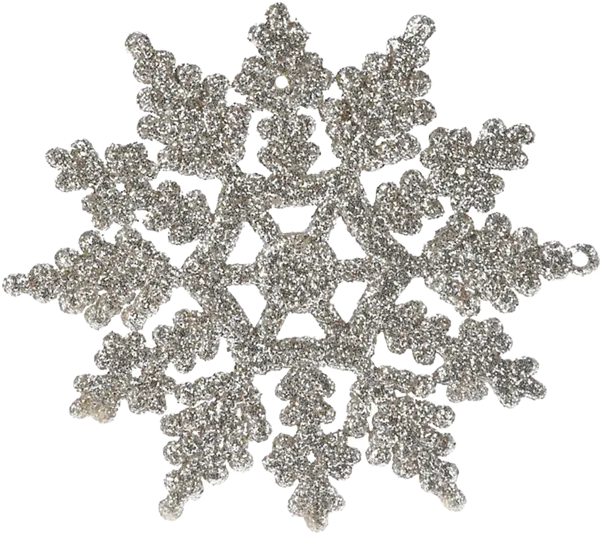 Изображение Елочное украшение 10см пластик Купман снежинка с блестками золо Купман Интернэшнл , 1 шт