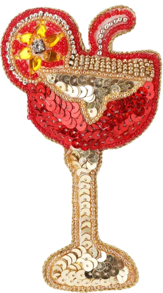 Изображение Елочное украшение 10см Купман пайетки бутылка коктейль Купман Интернэшнл , 1 шт